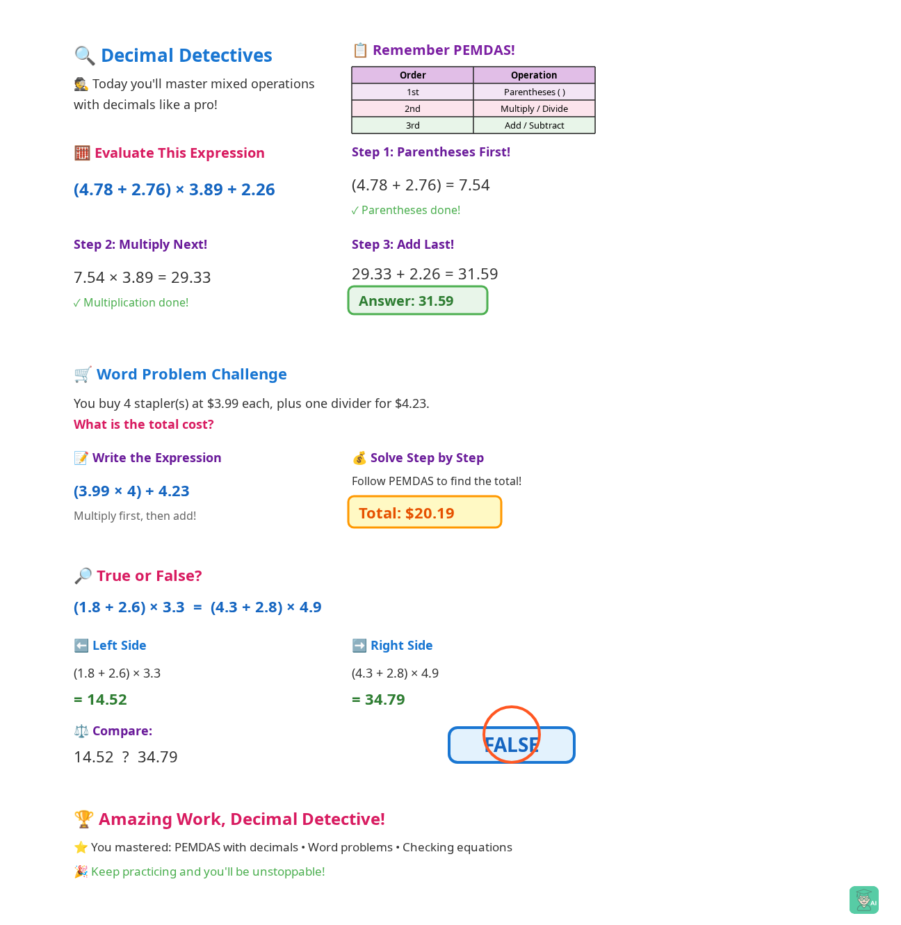See How Interactive Decimal Lessons Work on AI Teacherly - Image 1