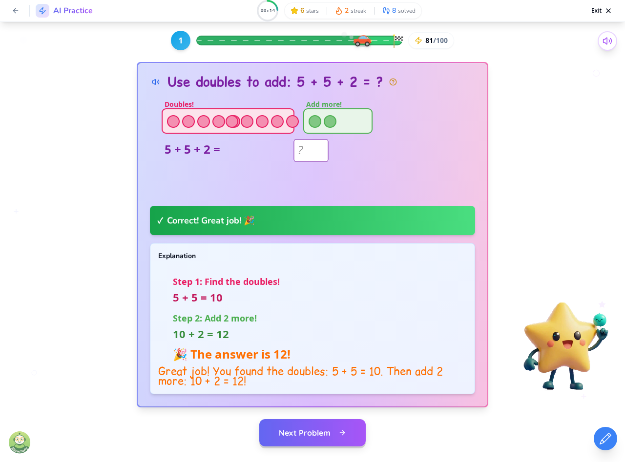 Interactive Make Ten strategy problem