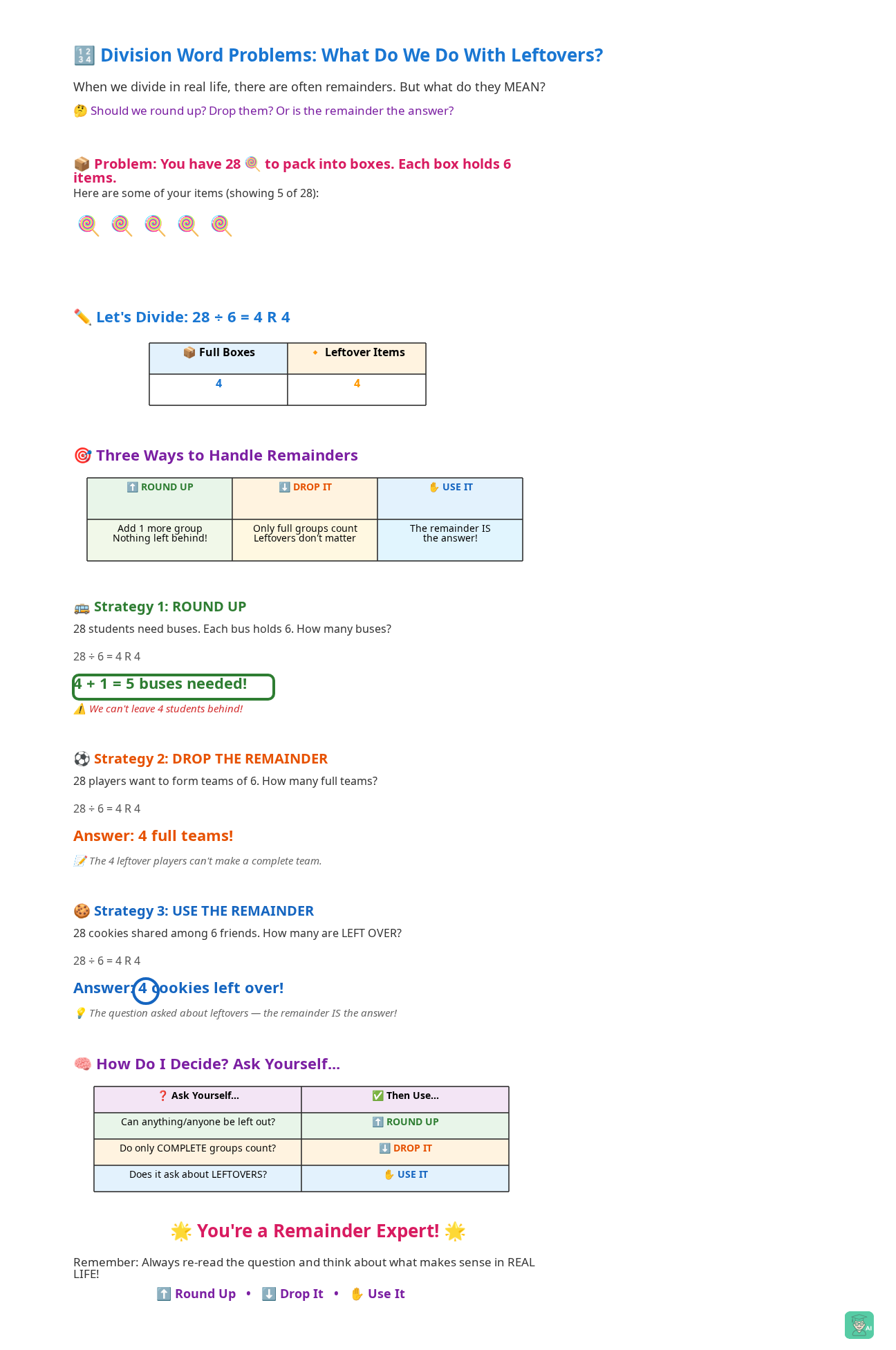 See How AI Teacherly Makes Remainder Problems Click - Image 1