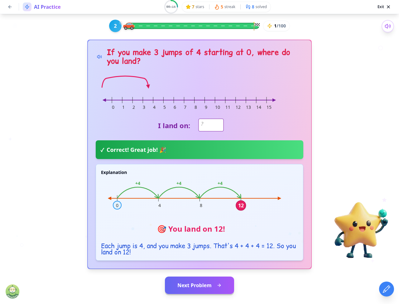 See Number Line Multiplication in Action - Image 1