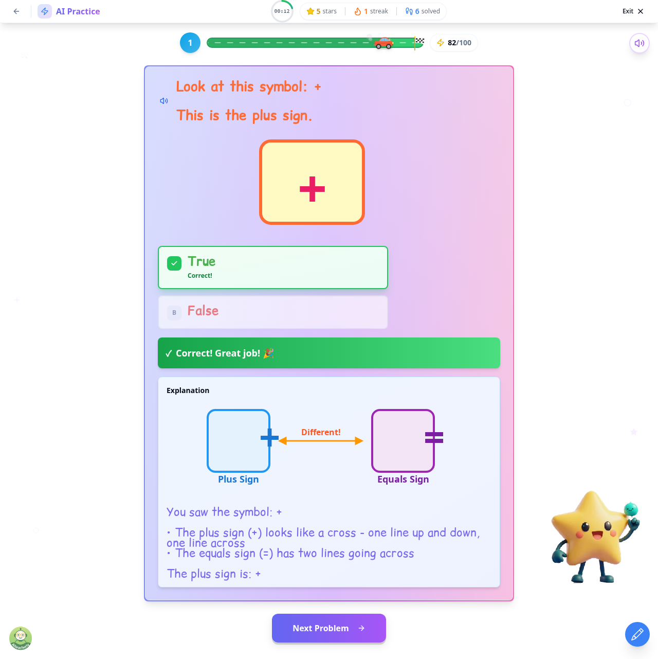 Step 2: Introduce the Plus (+) and Equals (=) Signs Visually - Image 1